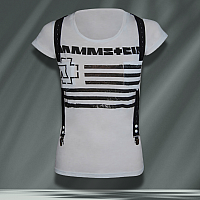 Rammstein tričko s kšandami, Suspender White, dámske