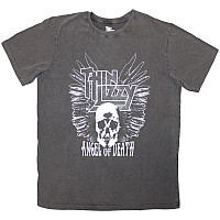 Thin Lizzy tričko, Angel Of Death Stone Wash Charcoal Grey, pánske