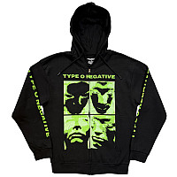 Type O Negative mikina, Faces Zipped Black, pánska