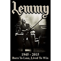 Motorhead textilný banner 68cm x 106cm, Lemmy Lived To Win