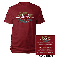 U2 tričko, Joshua Tree Logo 2017 BP Red, pánske