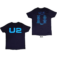 U2 tričko, Logo E+I 2018 Tour Dates BP Navy Blue, pánske
