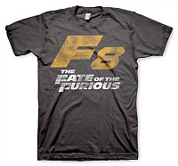 Fast & Furious tričko, F8 Distressed Logo Grey, pánske