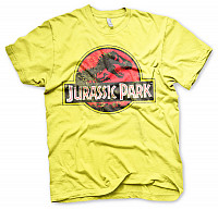 Jurský Park tričko, Distressed Logo Yellow, pánske