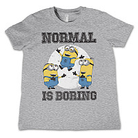 Despicable Me tričko, Normal Life Is Boring Kids Grey, detské