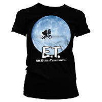 E.T. Mimozemšťan tričko, Bike In The Moon Girly Black, dámske
