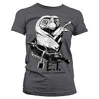 E.T. Mimozemšťan tričko, Biking Distressed Girly Dark Grey, dámske