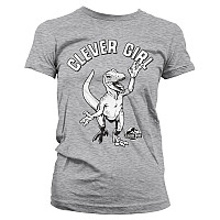 Jurský Park tričko, Clever Girl Girly Grey, dámske