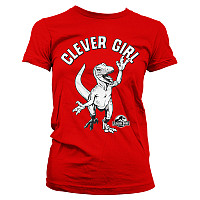 Jurský Park tričko, Clever Girl Girly Red, dámske
