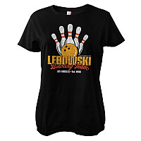 Big Lebowski tričko, Lebowski Bowling Team Girly Black, dámske