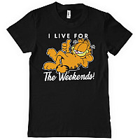 Garfield tričko, Live For The Weekend Black, pánske