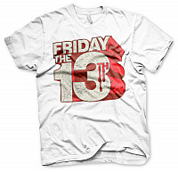 Friday the 13th tričko, Block Logo White, pánske