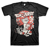 Tom & Jerry tričko, Vintage Comic Black, pánske