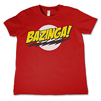 Big Bang Theory tričko, Bazinga Super Logo Kids Red, detské