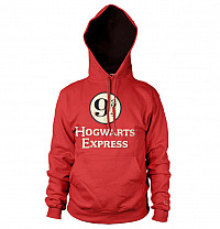 Harry Potter mikina, Hogwarts Express Platform 9-3/4 Hoodie Red, pánska