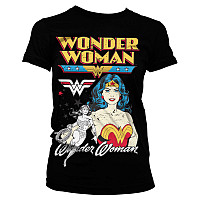 Wonder Woman tričko, Posing Wonder Woman Girly Black, dámske