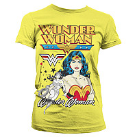 Wonder Woman tričko, Posing Wonder Woman Girly Yellow, dámske