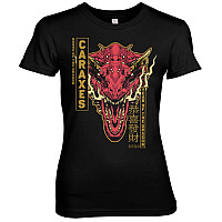 Hra o trůny tričko, CARAXES Dragon Girly Black, dámske