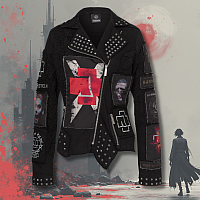 Rammstein bunda, Metal Patches Zip BP Black, dámska