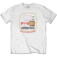 Woodstock tričko, Peace Love Music White, pánske