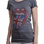 Rolling Stones tričko, Classic UK Tongue Rhinestone, dámske