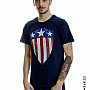 Captain America tričko,Cracked Long Shield Navy, pánske