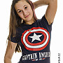 Captain America tričko, Logo Navy Girly, dámske
