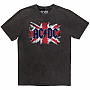 AC/DC tričko, Flag Stone Wash Charcoal Grey, pánske