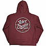 Alice in Chains mikina, Circle Emblem Zipped BP Maroon Red, pánska