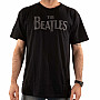 The Beatles tričko, Drop T Logo Diamante Crystals Black, pánske