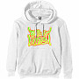 Billie Eilish mikina, Airbrush Flames Blohsh BP White, pánska