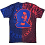Bob Marley tričko, Trippy Text Dye Wash BP Red & Blue, pánske