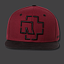 Rammstein šiltovka Snapback, Bordeaux Red & Black, unisex one size