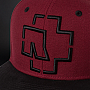 Rammstein šiltovka Snapback, Bordeaux Red & Black, unisex one size