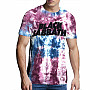 Black Sabbath tričko, Wavy Logo Dye Wash Eco Blue & Red, pánske