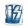 KISS keramický hrnček 250ml, Logo Blue
