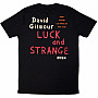 Pink Floyd tričko, David Gilmour Luck & Strange Stage Shot BP Black, pánske
