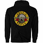 Guns N Roses mikina, Classic Logo Zipped BP Black, pánska