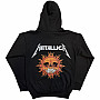 Metallica mikina, Worn Pushead Flaming Skull BP Black, pánska