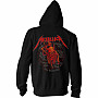 Metallica mikina, Skull Screaming Red BP Black, pánska