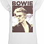 David Bowie tričko, David Smoking Girly White, dámske