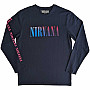 Nirvana tričko dlhý rukáv, Angelic Gradient BP Navy Blue, pánske