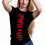 AC/DC tričko, PWR-Up Vertical Logo Girly Black, dámske