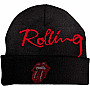 Rolling Stones zimný čiapka, Embellished Classic Tongue BP Black