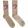 Rolling Stones ponožky, US Tongue Tie-Dye Natural, unisex - velikost 7 až 11 (41 až 45)