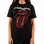 Rolling Stones tričko, Logo & Tongue Diamante Black, pánske