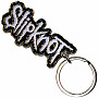 Slipknot kľúčenka 60mm x 28mm, White Logo Black Border