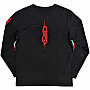 Slipknot tričko dlhý rukáv, Skeleton Flag BP Black, pánske