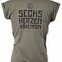 Rammstein tričko, Sechs Herzen BP Olive, dámske