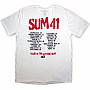 Sum 41 tričko, Tour '24 Spray Paint BP White, pánske